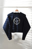 #TobyBlack GARDEN CAT Crop Sweatshirt